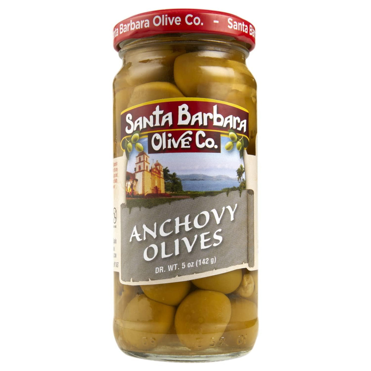 Santa Barbara Olive Co Anchovy Stuffed Olives – 5 oz Jar (Pack of 6)