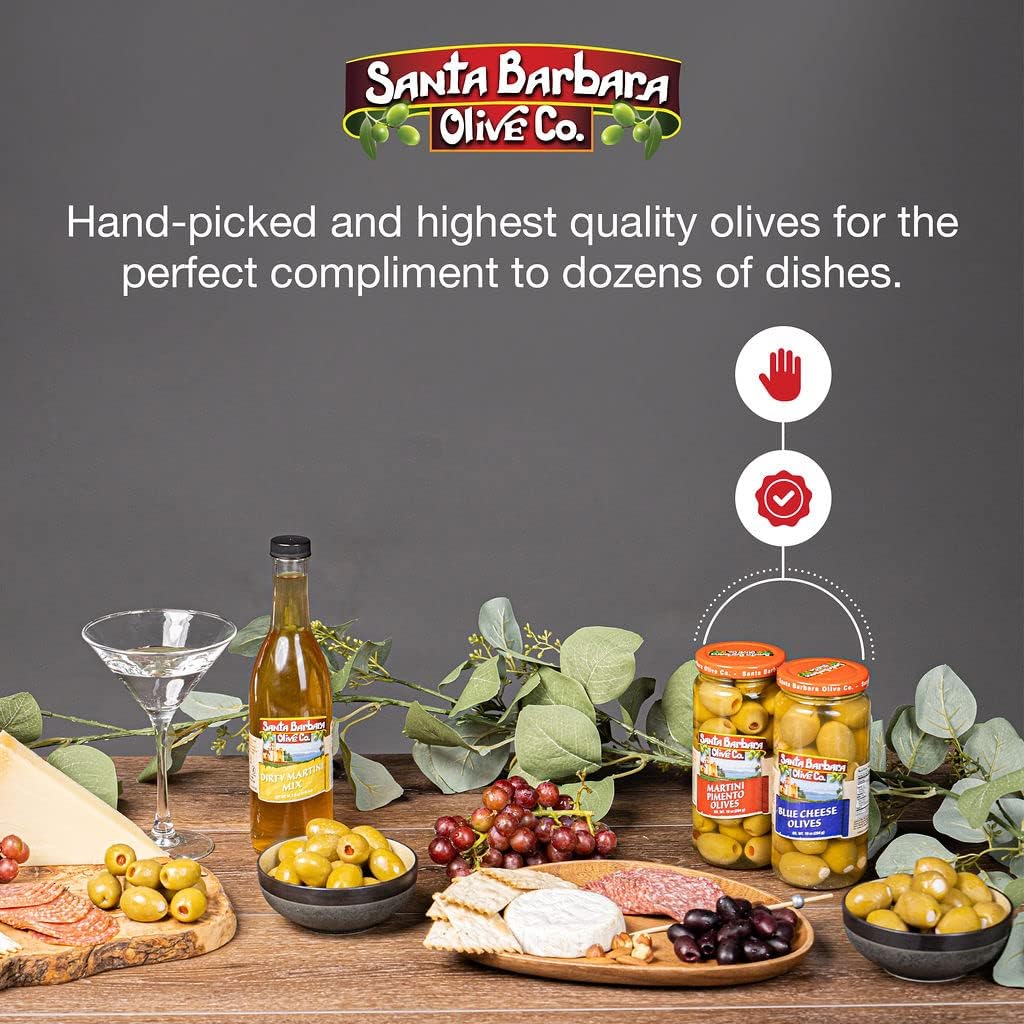 Santa Barbara Olive Co Anchovy Stuffed Olives – 5 oz Jar (Pack of 6)
