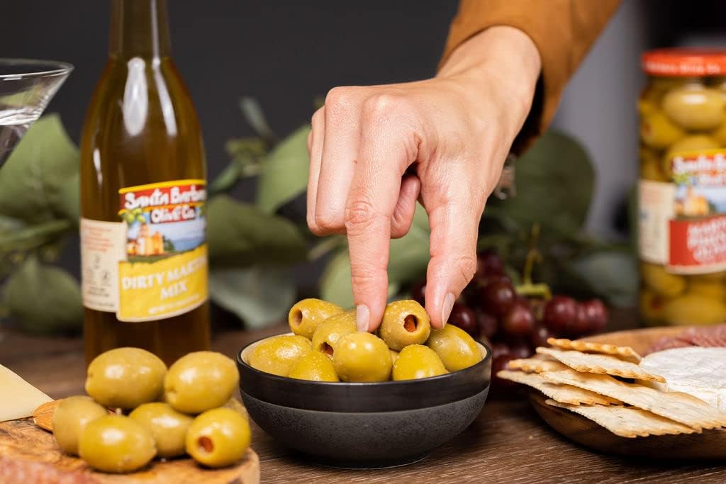 Santa Barbara Olive Co Anchovy Stuffed Olives – 5 oz Jar (Pack of 6)