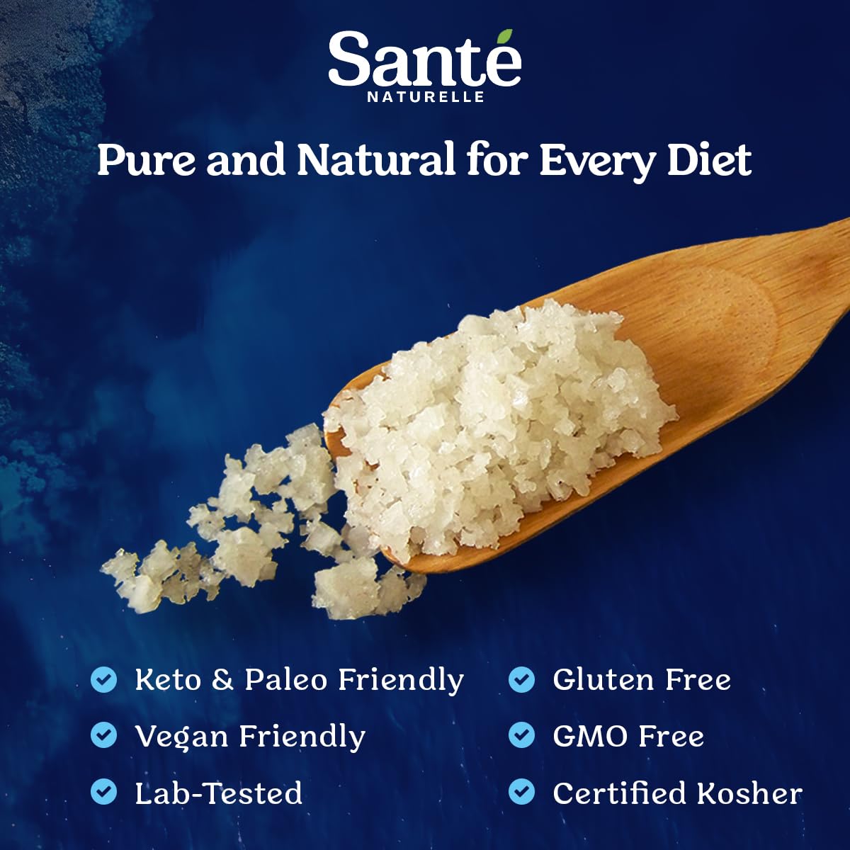 Sante Naturelle Celtic Salt Bundle – Fine Ground & Grey Coarse, 1.1 lb (2x18 oz) Unrefined French Sea Salt