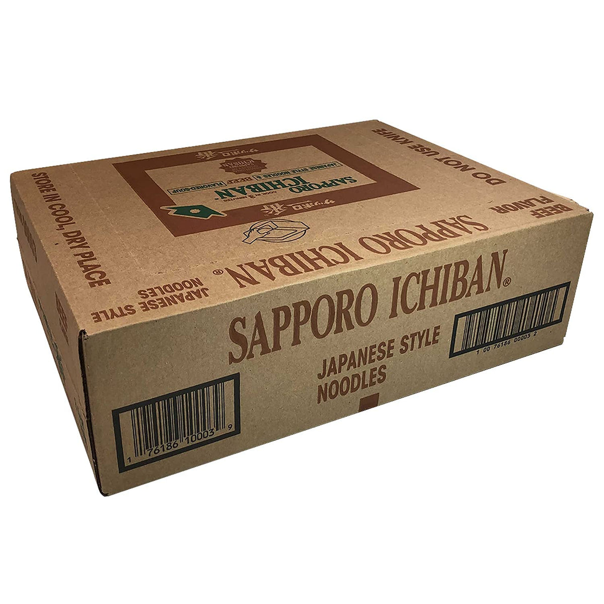 Sapporo Ichiban Beef Flavor Ramen Noodles – No. 1 Japanese Instant Noodles (3.5 oz x 24) | 24 Pack Case