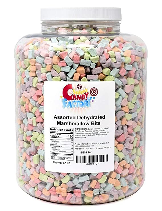 Sarah's Candy Factory Assorted Dehydrated Marshmallow Bits in Jar – 2.5 Lbs