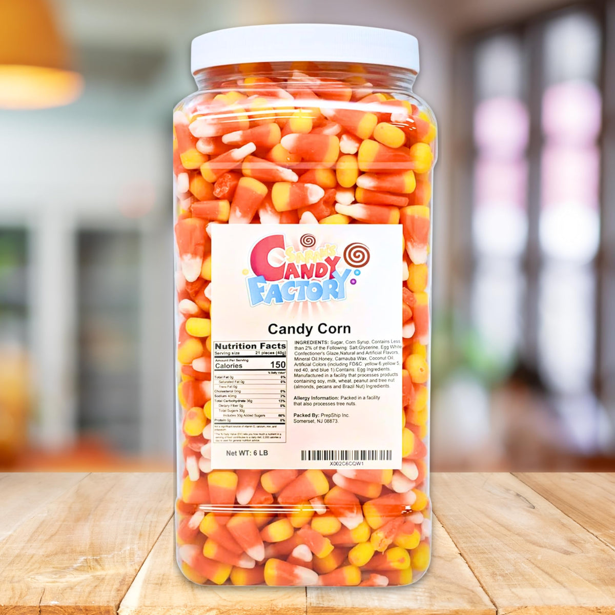 Sarah's Candy Factory Candy Corn in Jar (6 Lbs) – Assorted Old-Fashioned Candy Corn Bulk