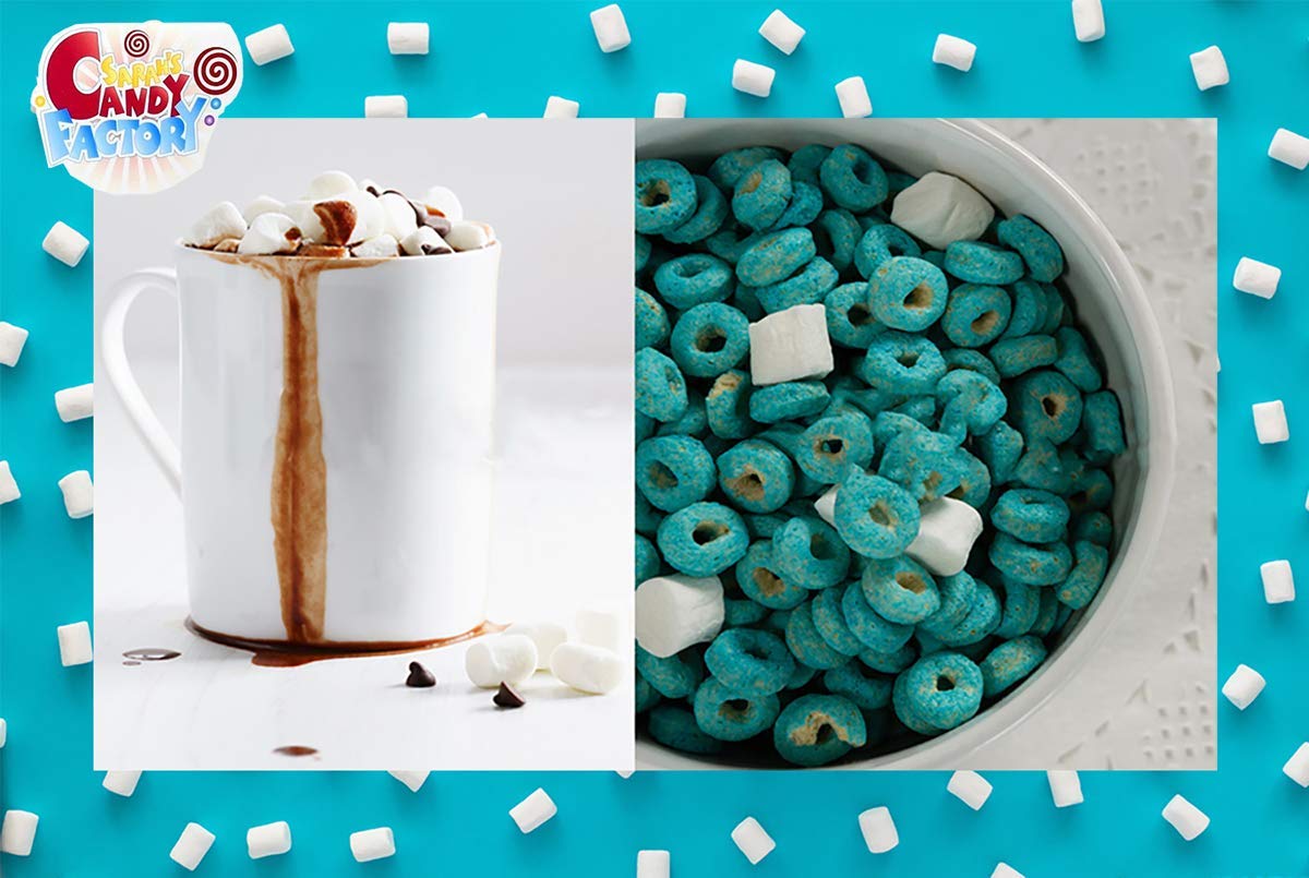 Sarah's Candy Factory Vanilla Mini Dehydrated Marshmallow Bits in Jar – 2.5 Lbs for Hot Cocoa & Toppings