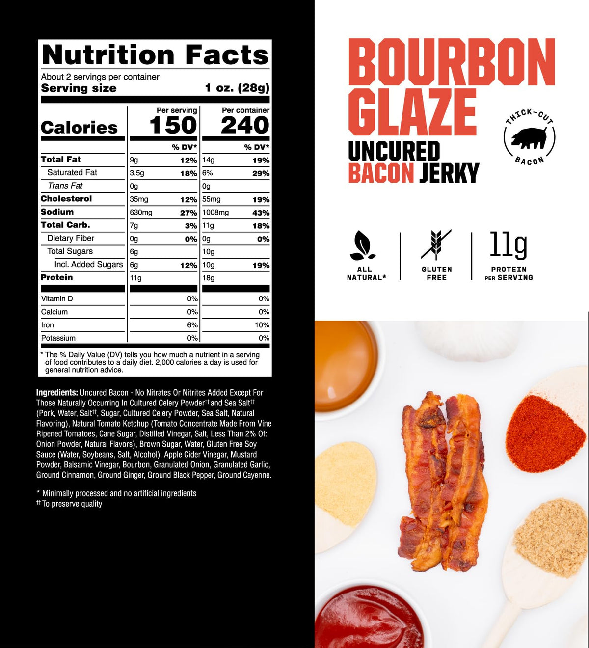 Savage Jerky Co. Bacon & Beef Jerky 6-Pack – Gluten Free, High Protein