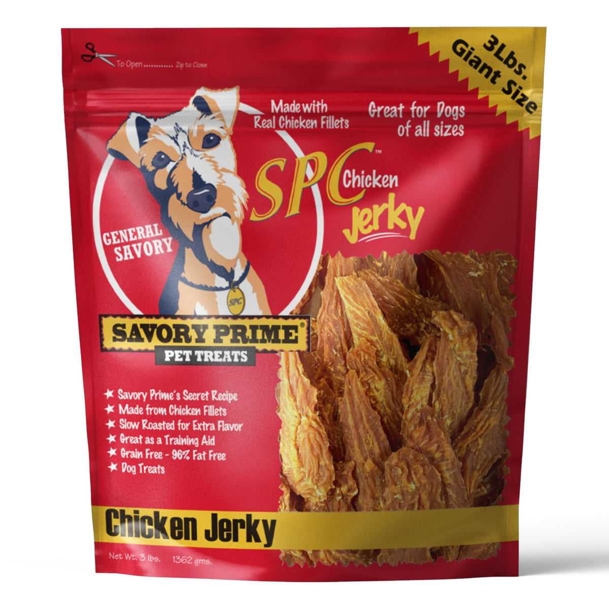 Savory Prime SPC Chicken Jerky 3 lbs – Protein-Packed Snack