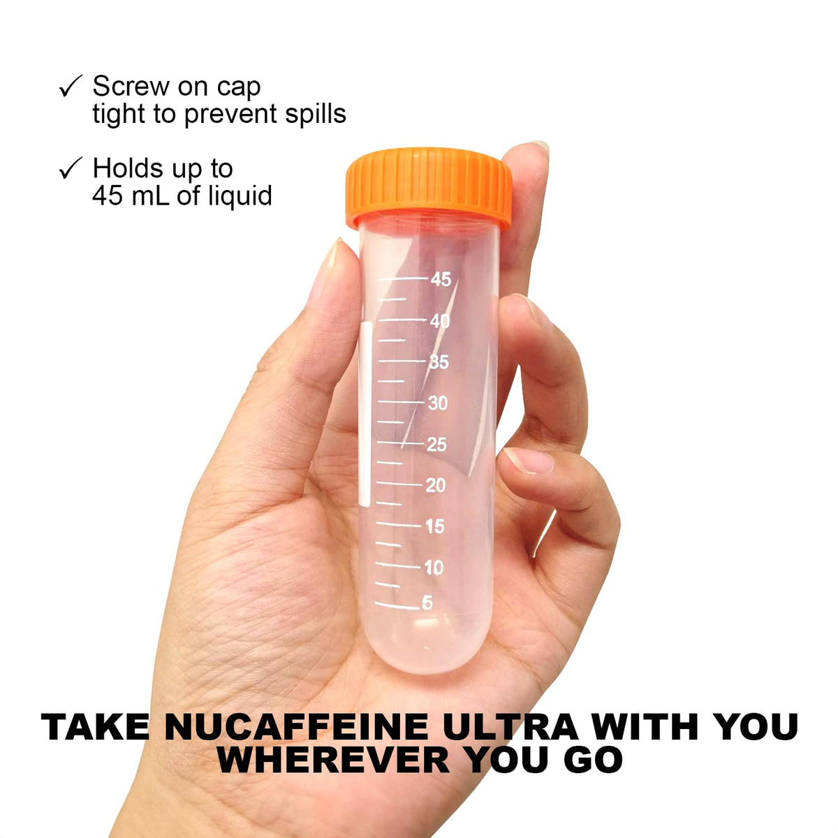 SBH Labs nuCaffeine Ultra – 94 Servings | Natural Caffeine from Coffee Beans + Vitamin B3 + Electrolytes | Zero Sugar, Zero Carbs, Zero Calories | To-go Tube Included