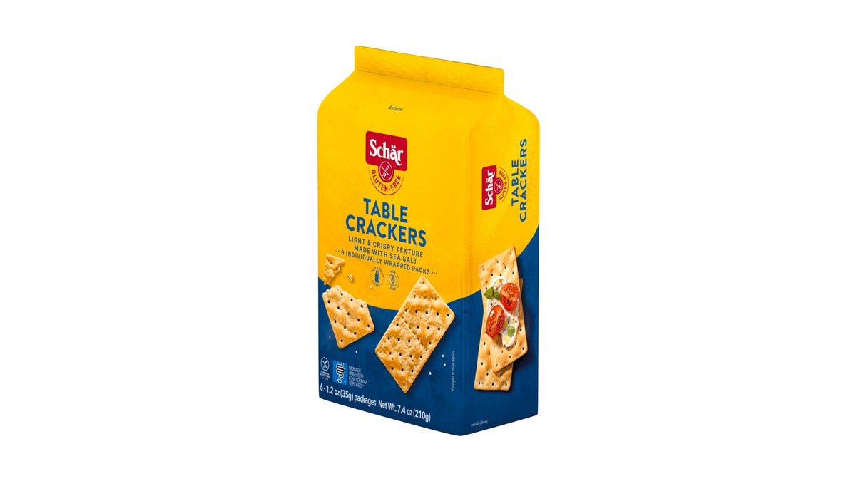 Schär Original Table Crackers 5-Pack – Gluten Free, Low FODMAP Certified