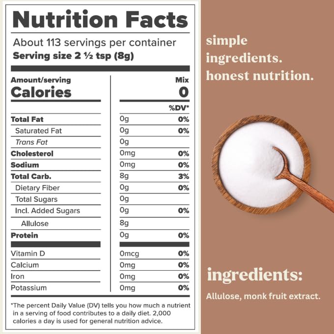 Scotty's Everyday Allulose & Monk Fruit Sugar Replacement – Zero Calorie, Non-GMO, 4 lbs