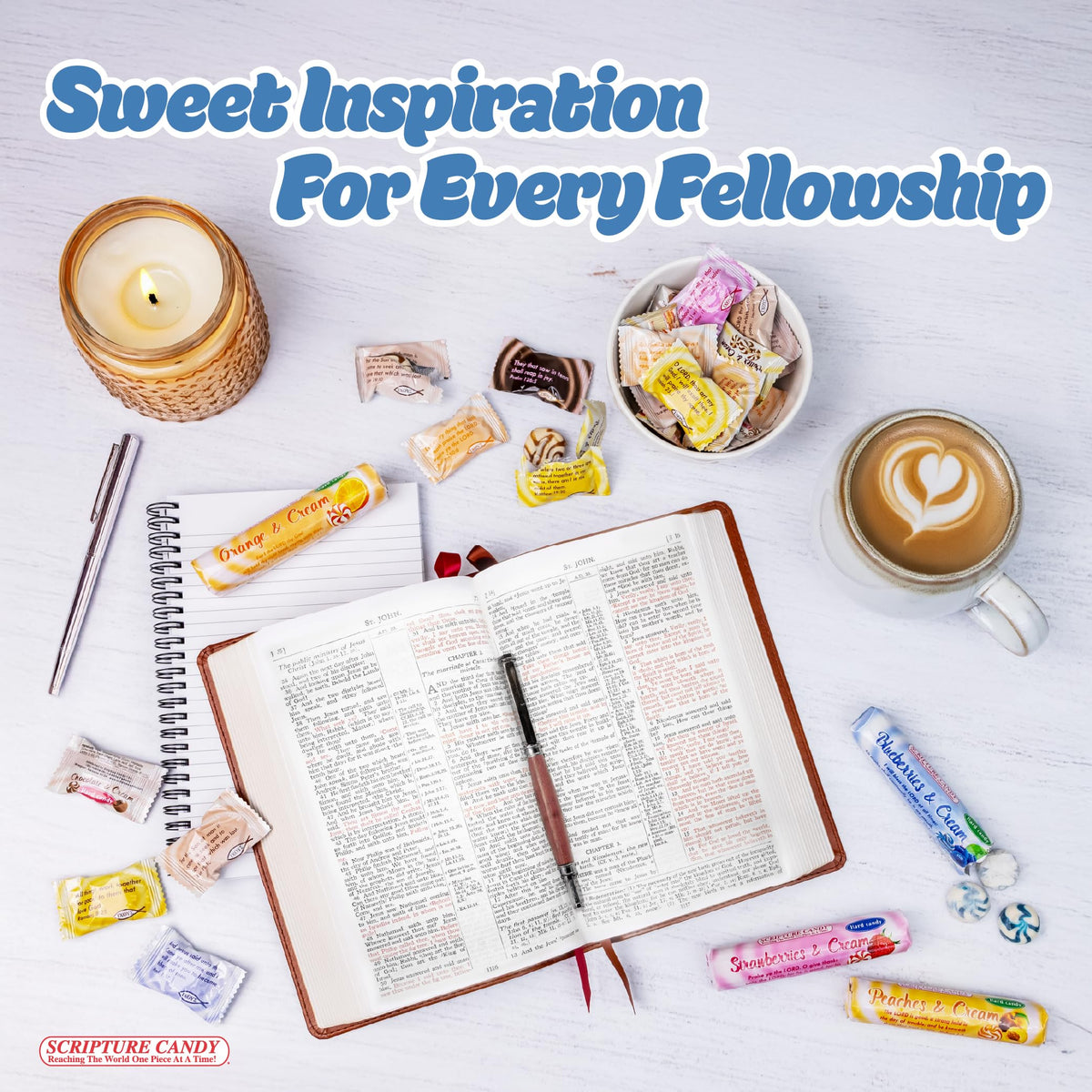 Scripture Candy Assorted Cream Flavored Hard Candy – 180 Bible Verse Candies