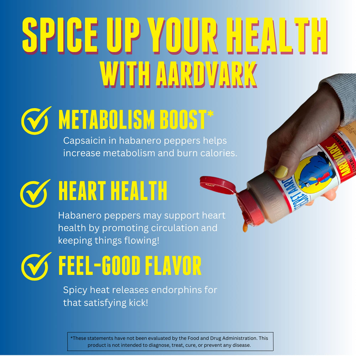 Secret Aardvark Habanero Hot Sauce – Medium Spiced, 64 oz, Non-GMO, Low Sugar, Low Carb