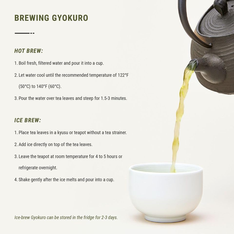 Senbird Premium Gyokuro Kyoto Shade-Grown Japanese Green Tea in Airtight Tin (Isshin)