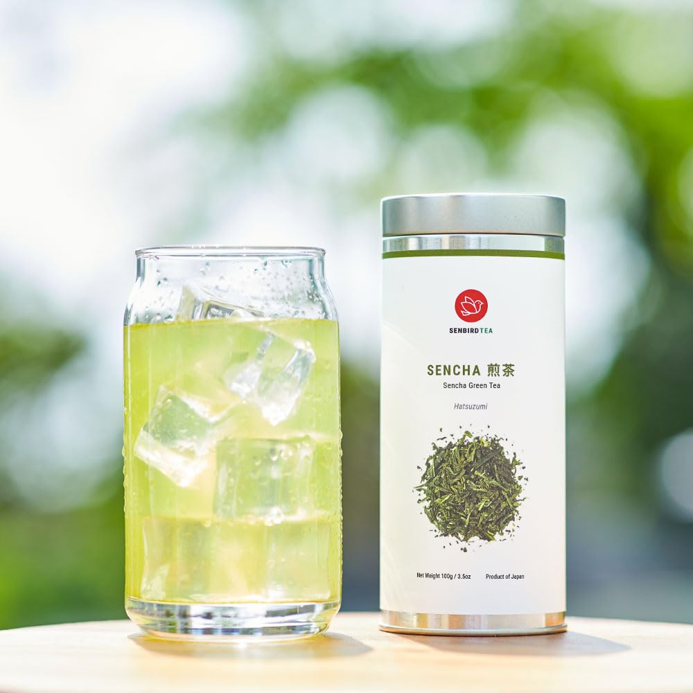 Senbird Premium Sencha – Japanese Green Tea from Shizuoka | Loose Leaf in Airtight Tin (3.5oz/100g)