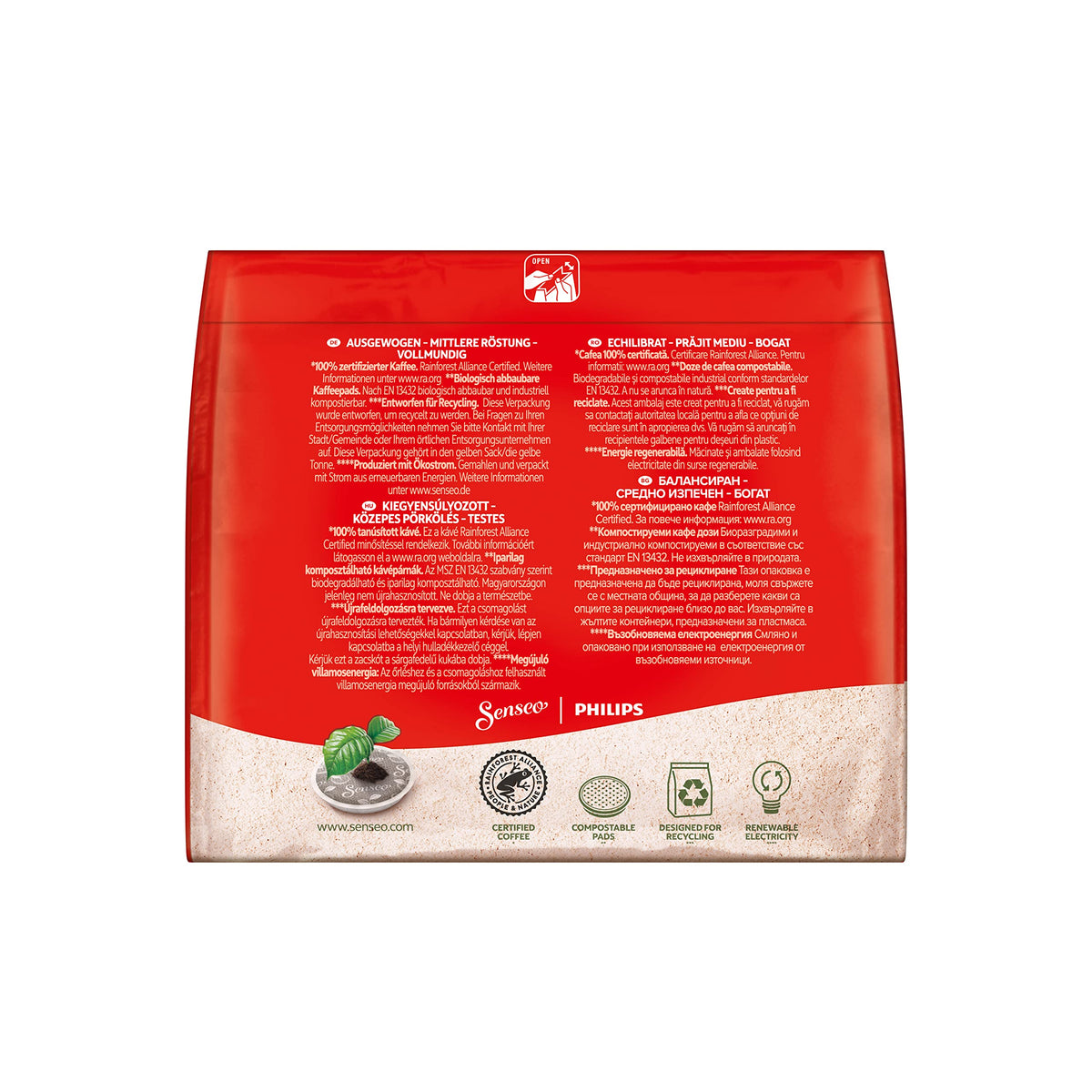 Senseo Classic Medium Roast Coffee Pods – 160-Count Bulk Pack for Senseo Machines (Compostable)