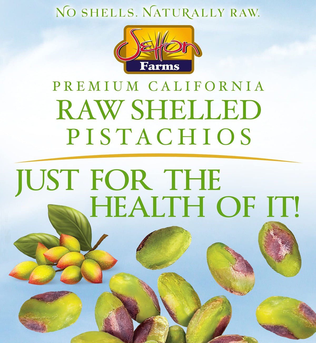 Setton Farms Naturally Raw Shelled Pistachios 20 oz - Non-GMO, Gluten Free, Vegan & Kosher