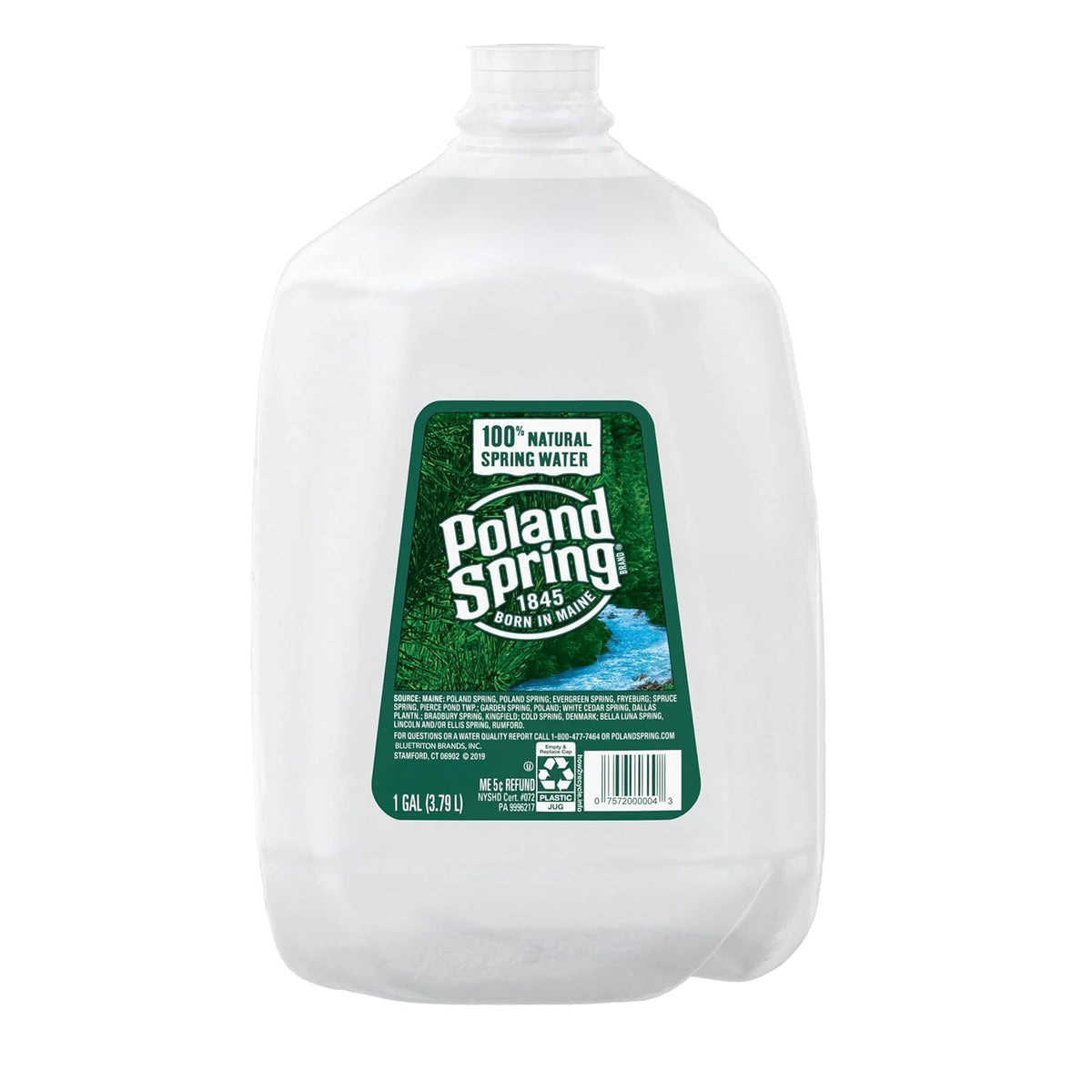 SHAHCO Poland Spring 100% Natural Spring Water — 1 Gallon (2 Pack)