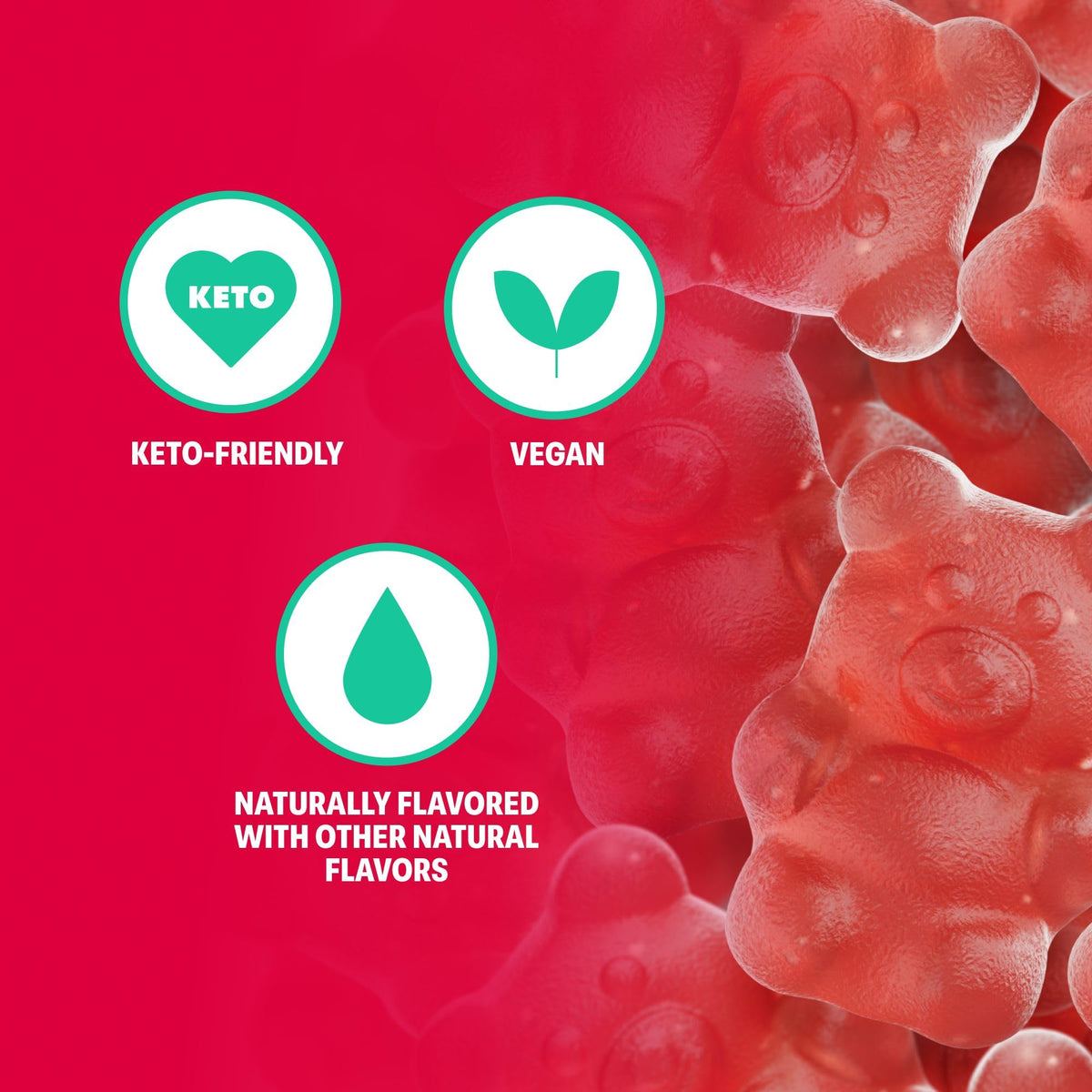 Shameless So Beary Cherry Gummy Bears – Low Sugar Keto Cherry Candy, Gluten Free & Vegan