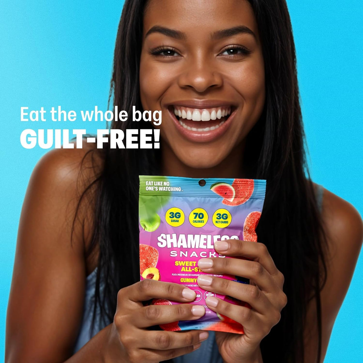 Shameless Snacks Sweet & Sour All-Stars Mixed Bag – 5 Flavors, 3g Sugar, 70 Calories, Keto & Vegan