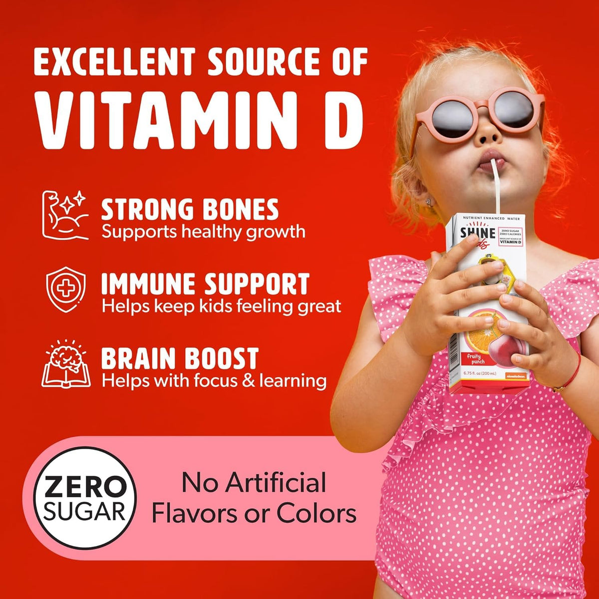 ShineWater x Paw Patrol Fruit Punch Kids Juice Boxes with Vitamin D – 32 Pack