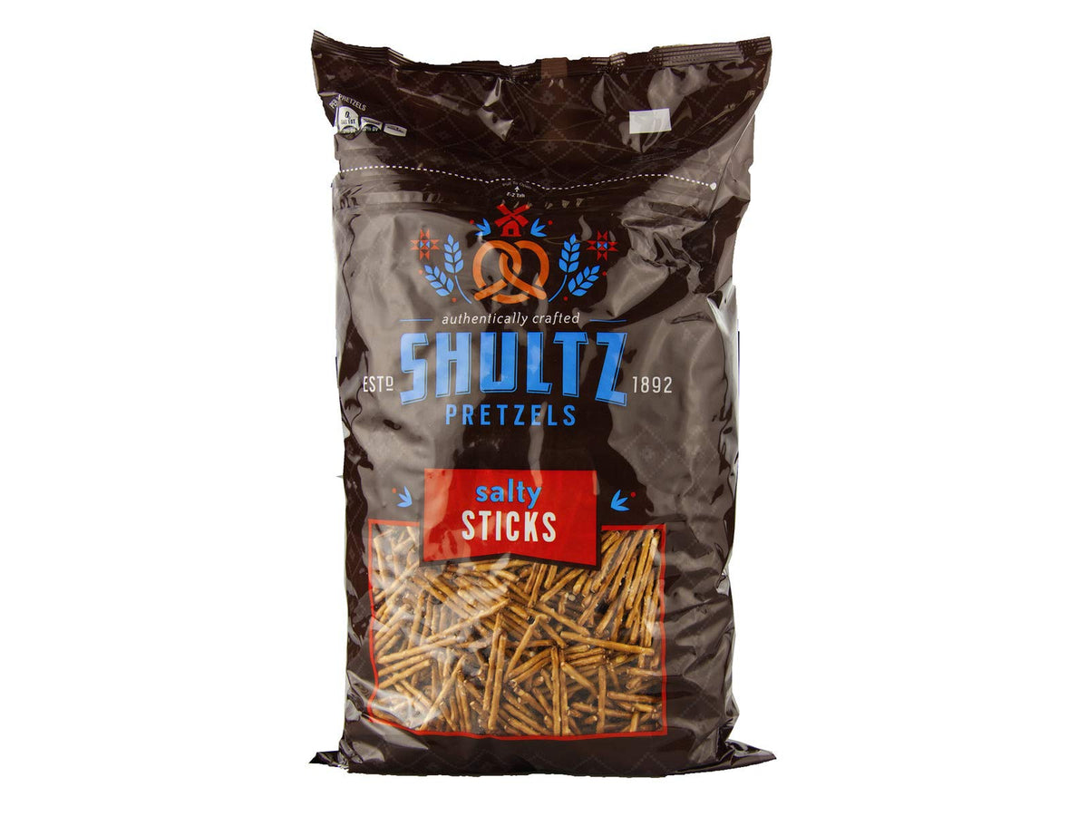 Shultz Salty Stix Pretzels - 3lb Bag | Crunchy, Classic Snack