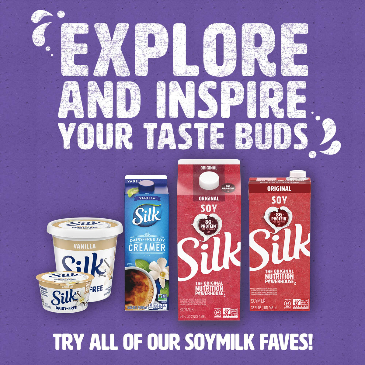 Silk Shelf-Stable Very Vanilla Soymilk, 8 oz, 18 Pack - Dairy-Free & Non-GMO