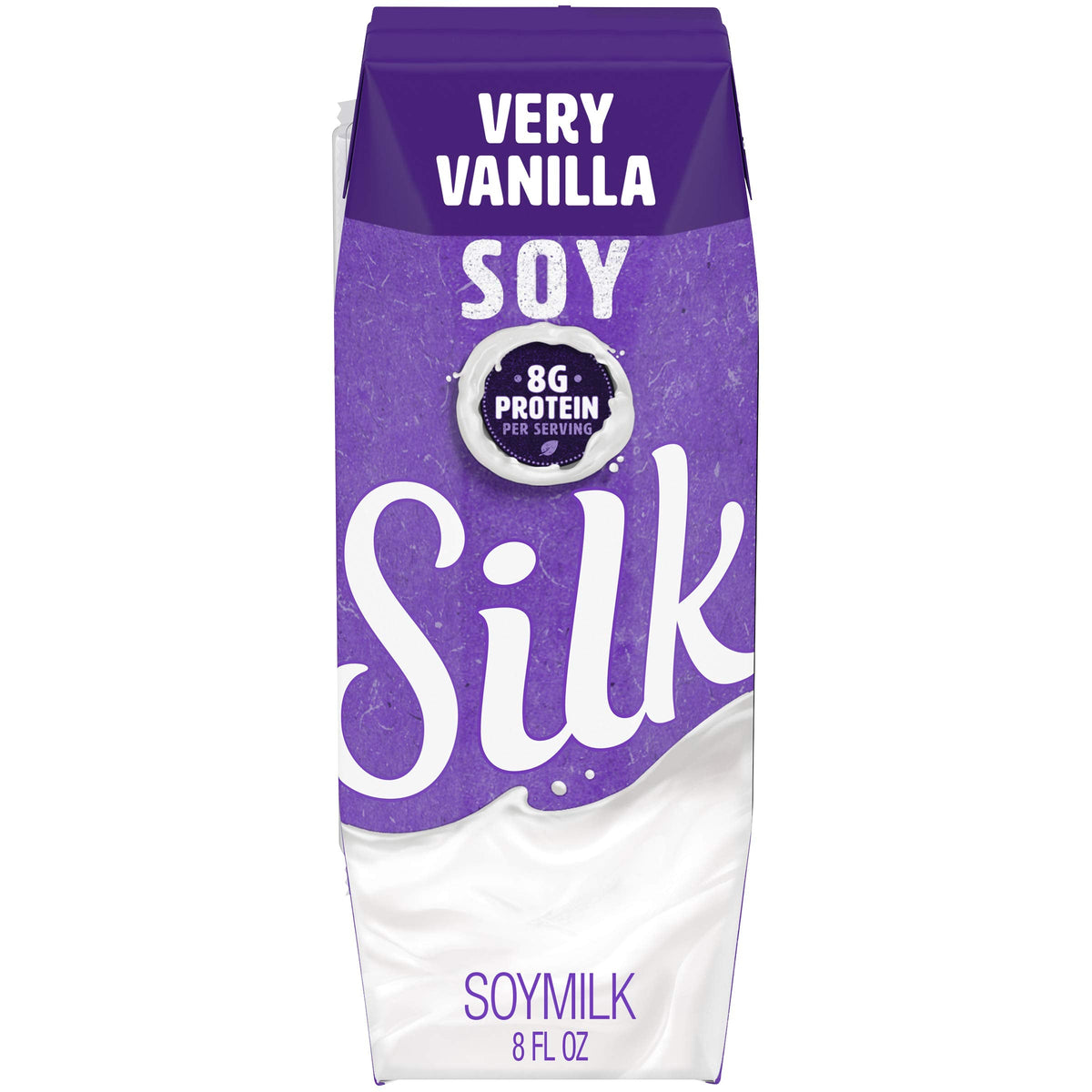 Silk Shelf-Stable Very Vanilla Soymilk, 8 oz, 18 Pack - Dairy-Free & Non-GMO
