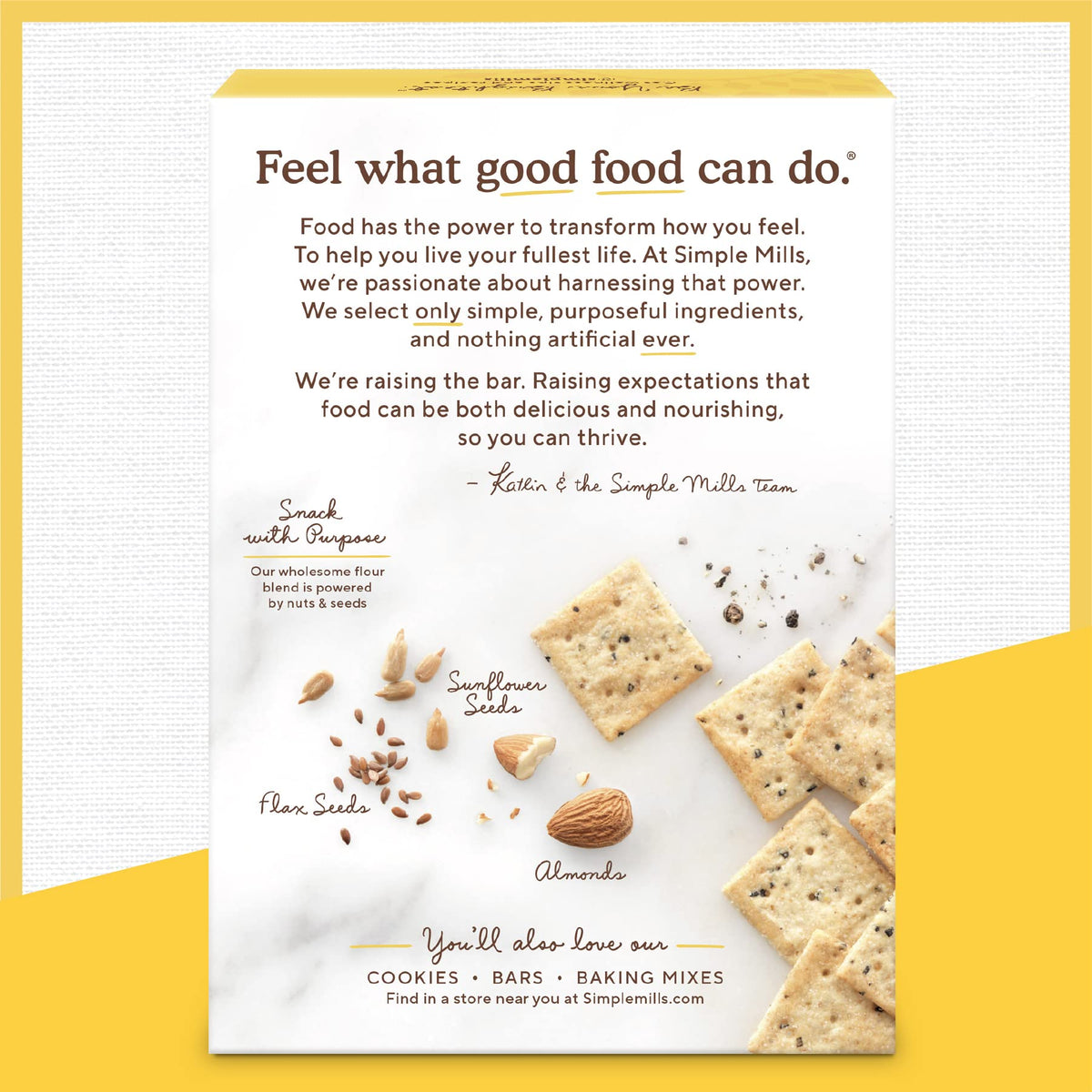 Simple Mills Almond Flour Crackers, Black Cracked Pepper – Gluten Free & Vegan