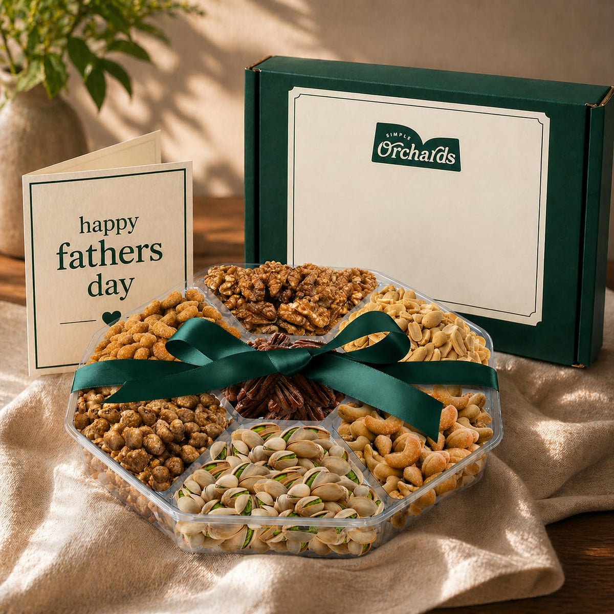 Fathers Day Nuts Gift Basket – Gourmet Fresh Roasted Nuts by Simple Orchards