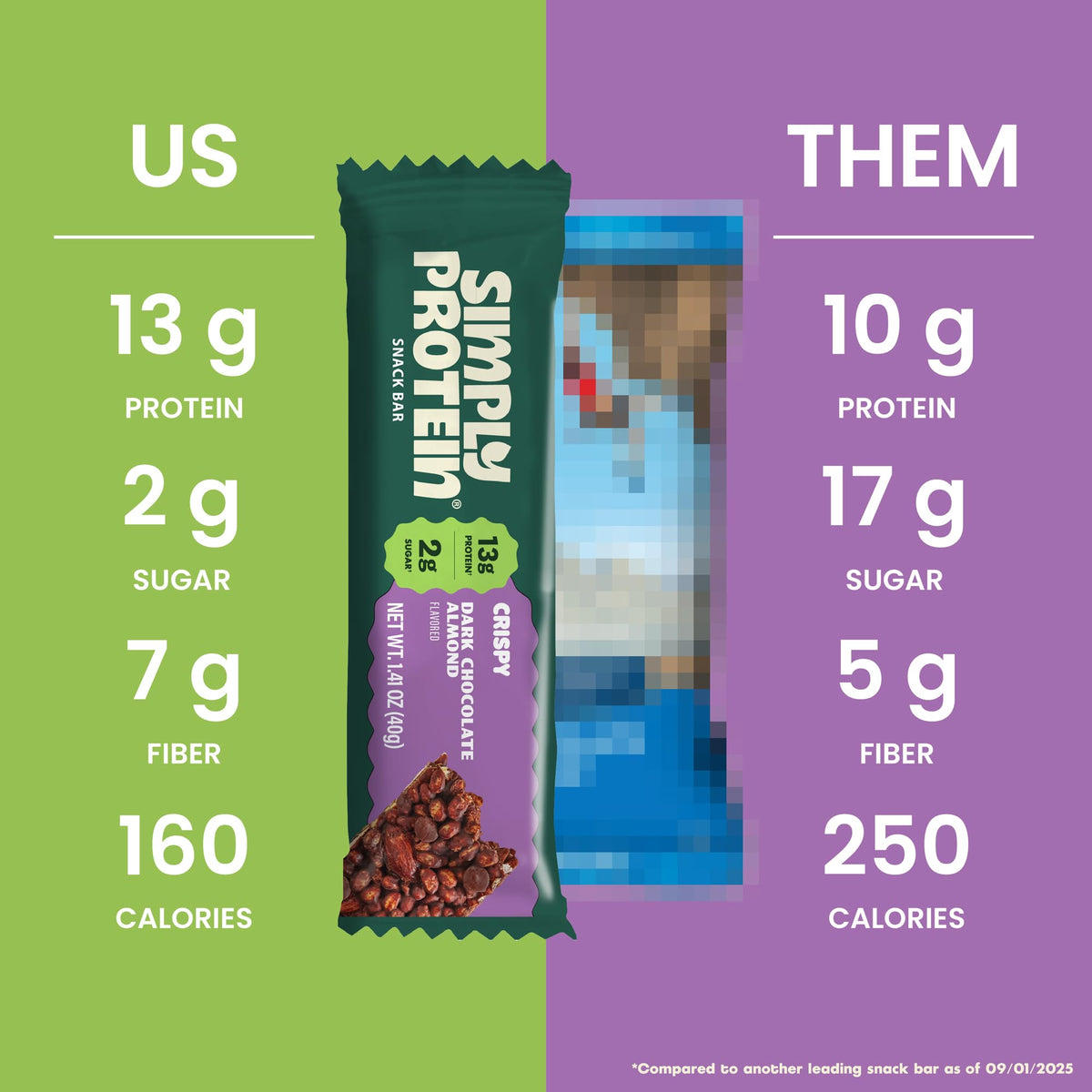 Simply Protein Crispy Bars Variety Pack – 13g Protein, 2g Sugar, 7g Fiber