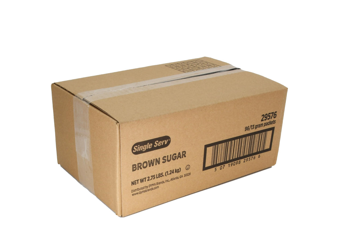 Single Serv All Natural Brown Sugar Packets – 96 Count, 13g Each, Easy Open, On-The-Go Sweetening