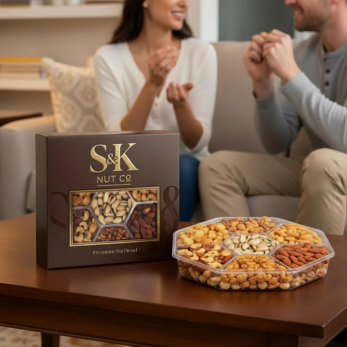 S&K Nut Co. Mother’s Day Nuts Gift Tray – Gourmet Mixed Nuts