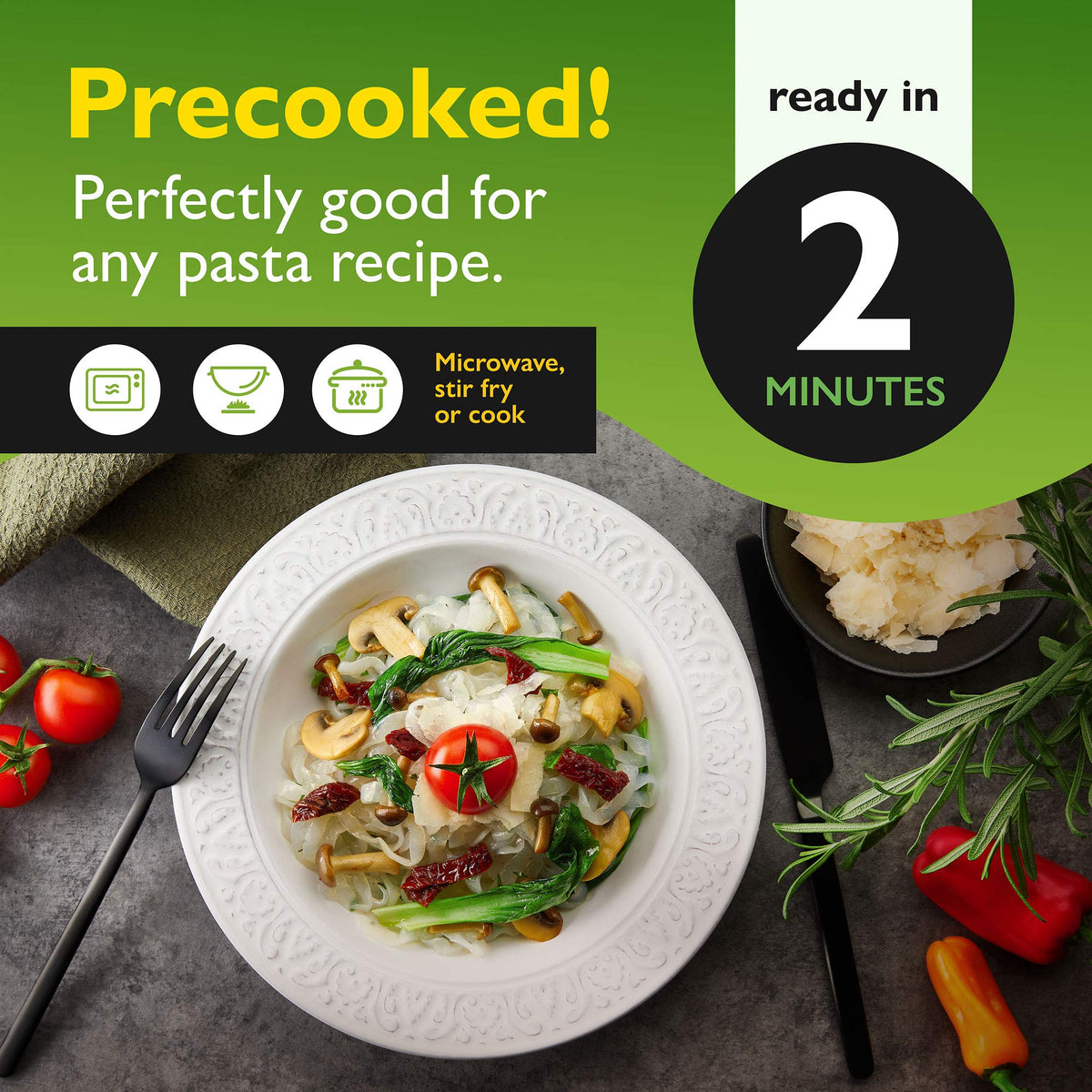 Skinny Pasta Fettuccine Konjac Noodles Low Carb Gluten Free