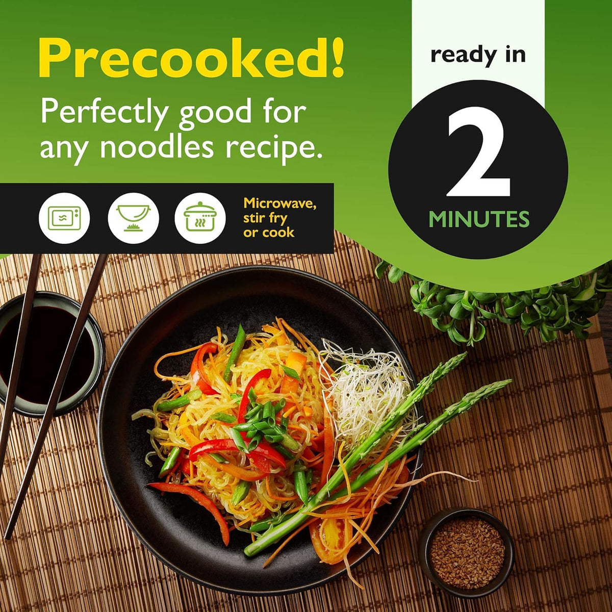 Skinny Pasta Angel Hair Konjac Noodles – Low-Carb, Gluten-Free, Keto-Friendly (6 Pack)