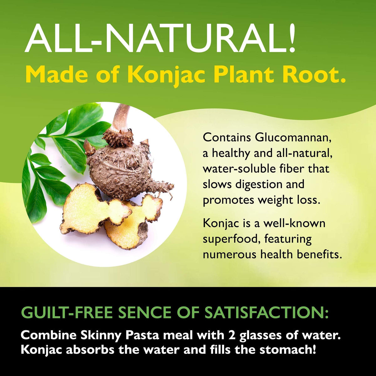 Skinny Pasta Spaghetti — Konjac Noodles, Low Carb & Gluten Free (6 Pack)