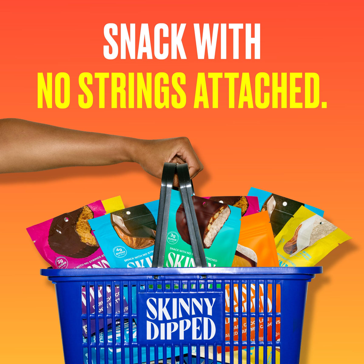 SkinnyDipped Milk Chocolate Peanut Butter Cups – 4g Sugar, Low Carb, Gluten Free, 24 Cups