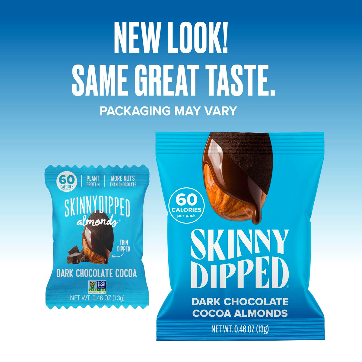 SkinnyDipped Snack Attack Minis Almond Variety Pack – Gluten-Free, Plant Protein, Pack of 25 (0.46 oz each)