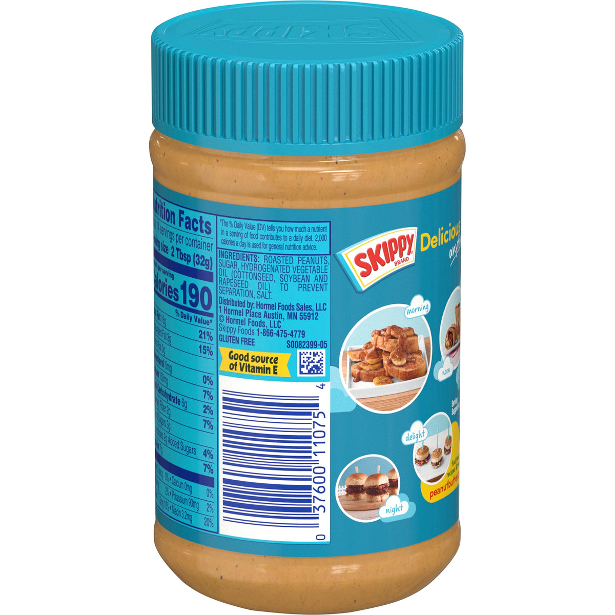 SKIPPY Creamy Peanut Butter – Eight 16.3 oz Jars | Bulk Peanut Butter