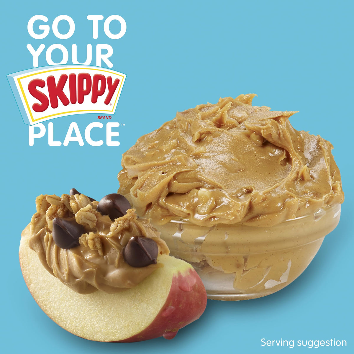 SKIPPY Natural SUPER CHUNK Peanut Butter Spread – 7 g Protein Per Serving, 15 oz (12 Pack)