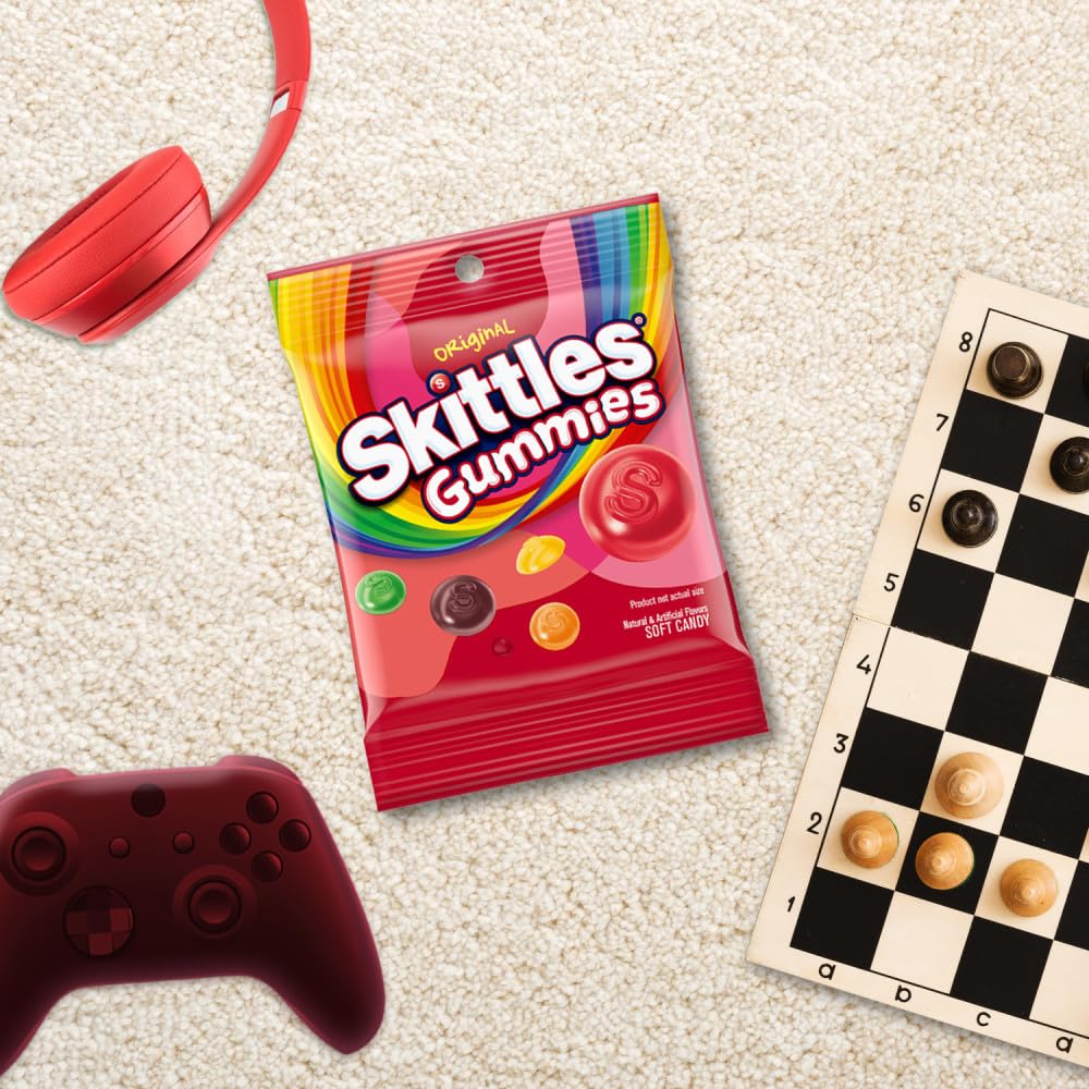 Skittles Gummies Original – Rainbow Fruity Gummy Candy, 5.8 oz Bag (12 Count) | On-the-Go Snack