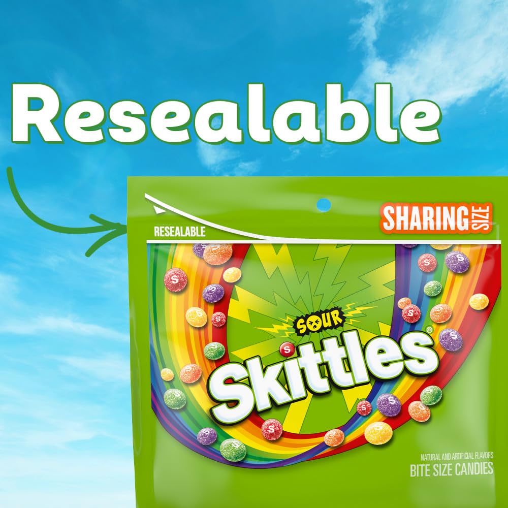 SKITTLES Sour Chewy Candy – Bulk 6-Pack Sharing Size, 13.7 oz Each | Five Tangy Flavors