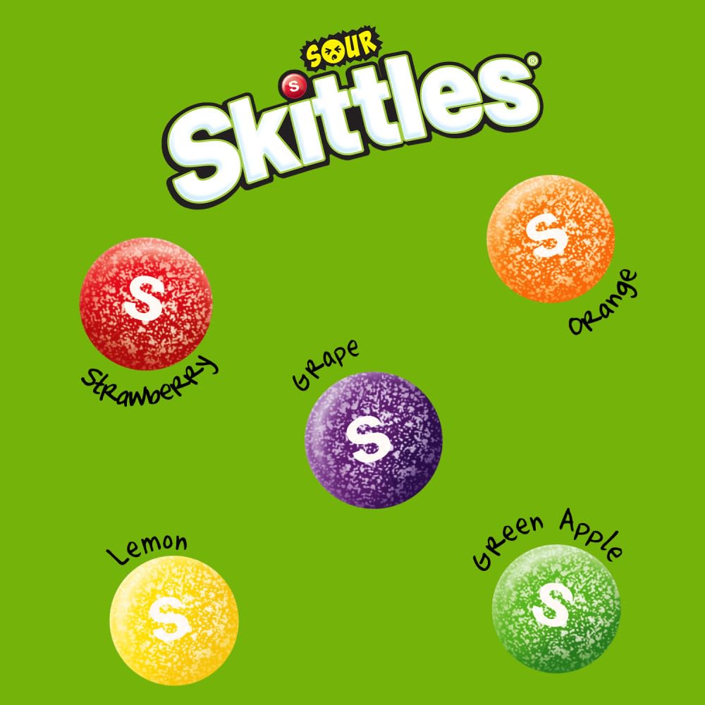 SKITTLES Sour Chewy Candy – Bulk 6-Pack Sharing Size, 13.7 oz Each | Five Tangy Flavors