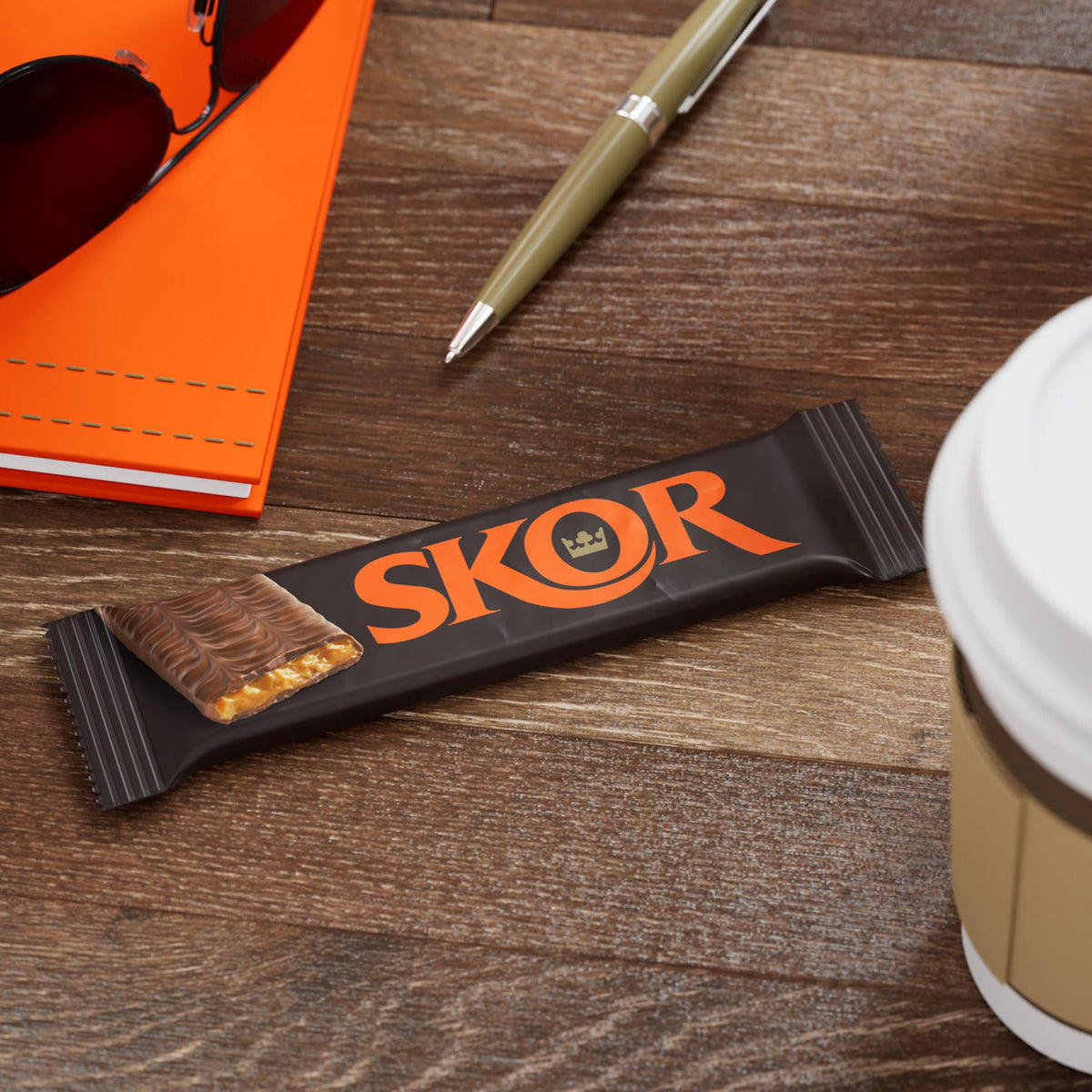 SKOR Crisp Butter Toffee and Chocolate Candy Bars – 18 Count, 1.4 oz Each