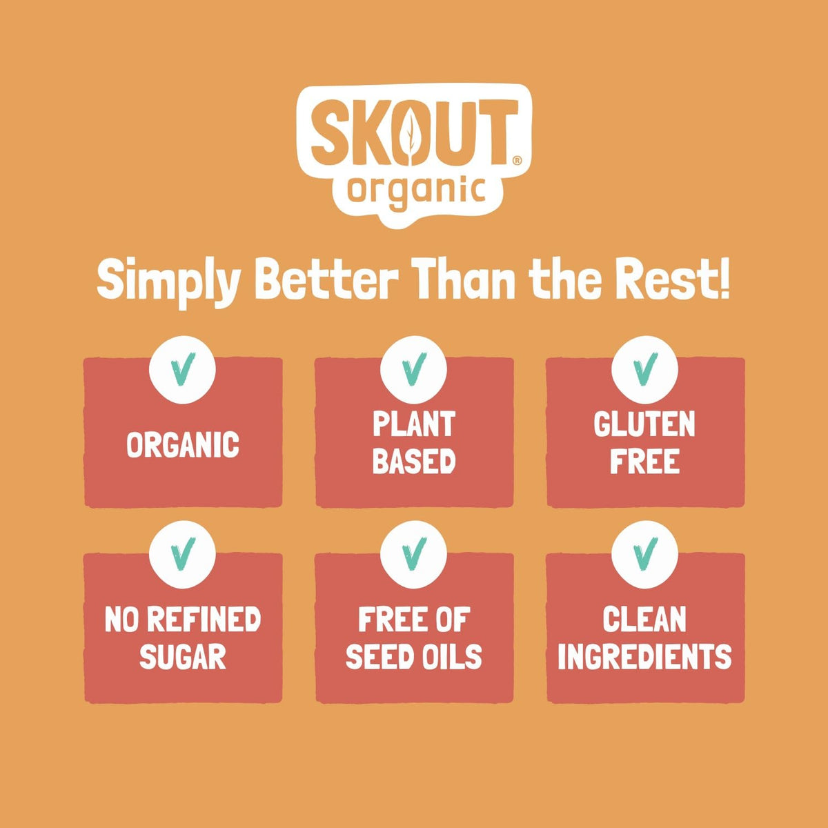 Skout Organic Chocolate Brownie Kids Snack Bars (18 Pack) | No Refined Sugar, Vegan & Gluten-Free