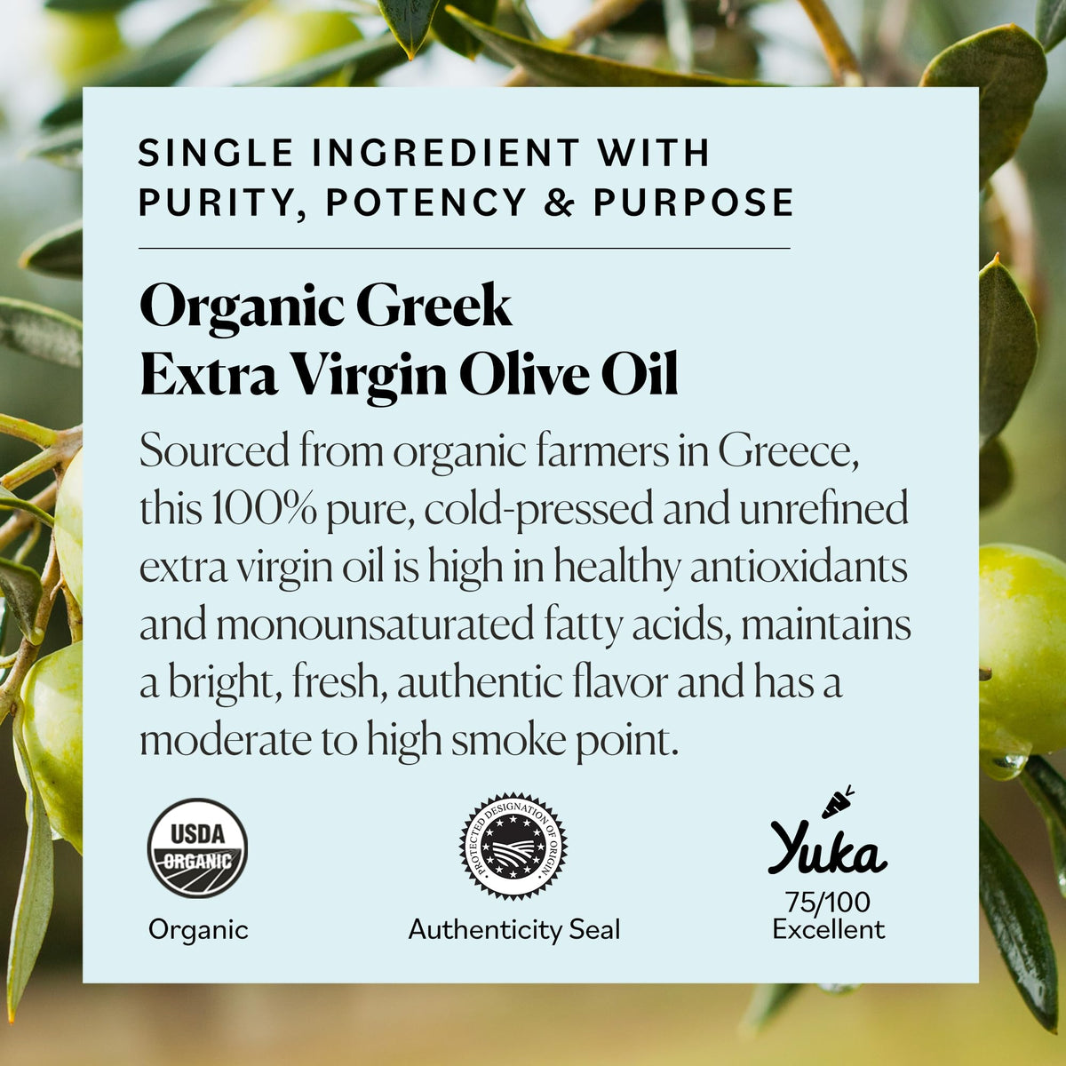 Sky Organics Organic Extra Virgin Olive Oil – 16.9 fl oz, Cold Pressed & Unfiltered, Greek Sourced, Kosher, Vegan