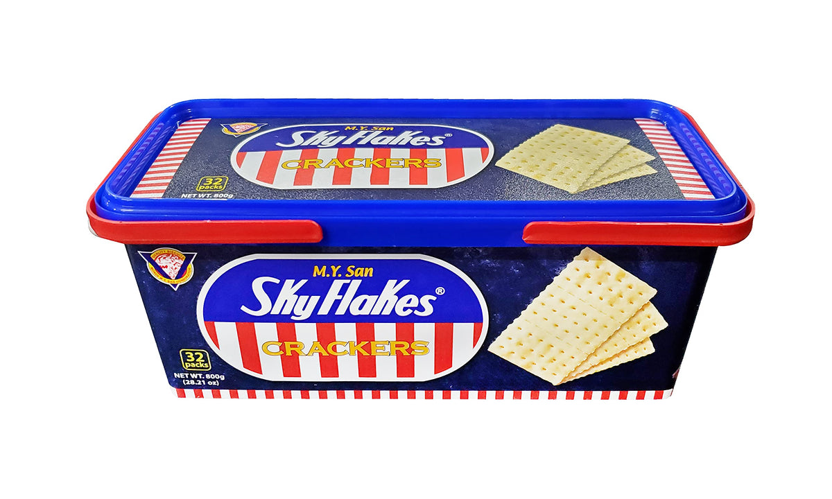 SkyFlakes Filipino Crackers – 32 Packs (800g) Set of 2 | M.Y. San SkyFlakes