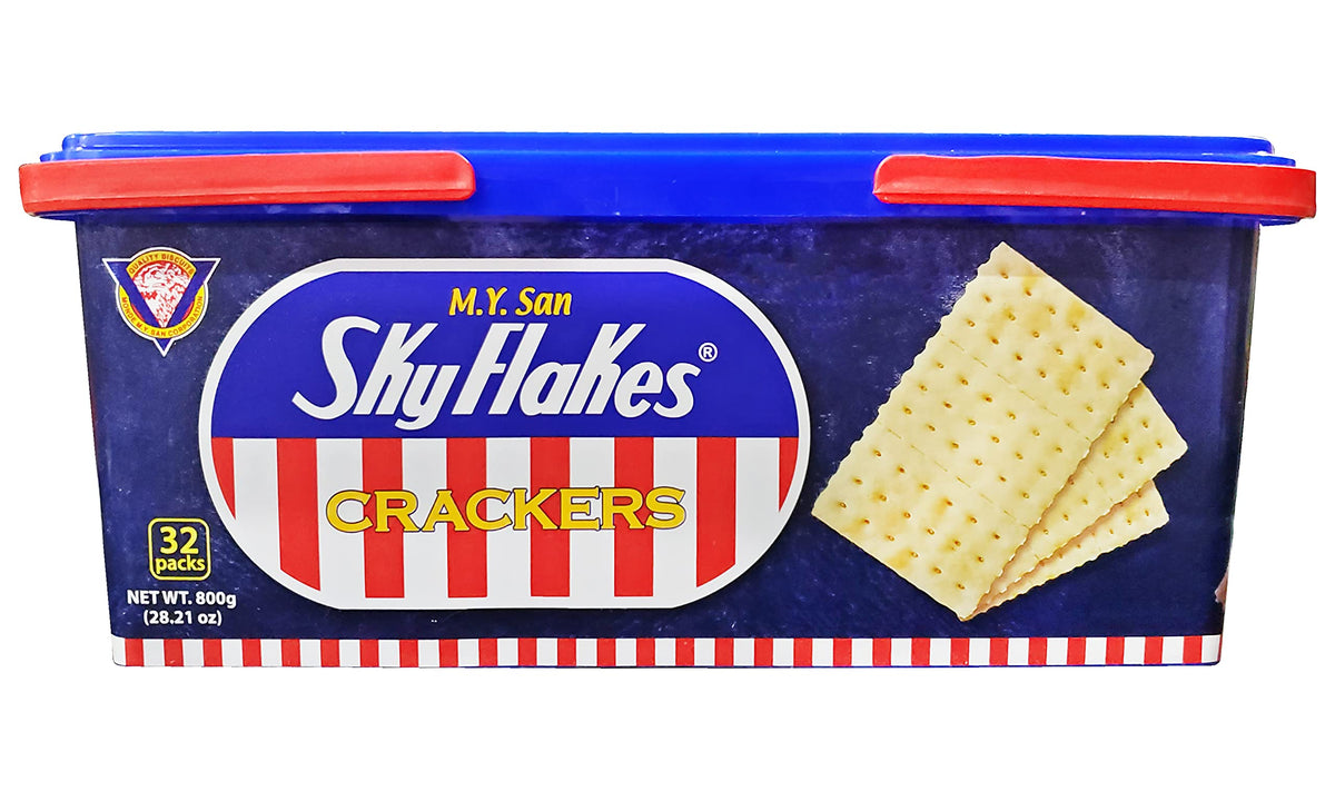 SkyFlakes Filipino Crackers – 32 Packs (800g) Set of 2 | M.Y. San SkyFlakes