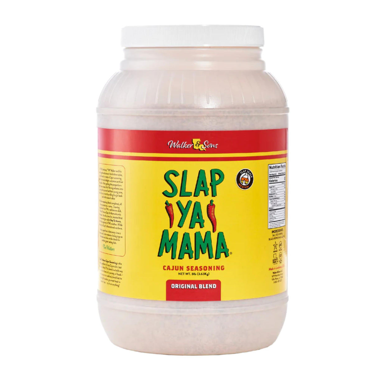 Slap Ya Mama Cajun Seasoning Original Blend – 8 lb Jug, MSG Free, Kosher