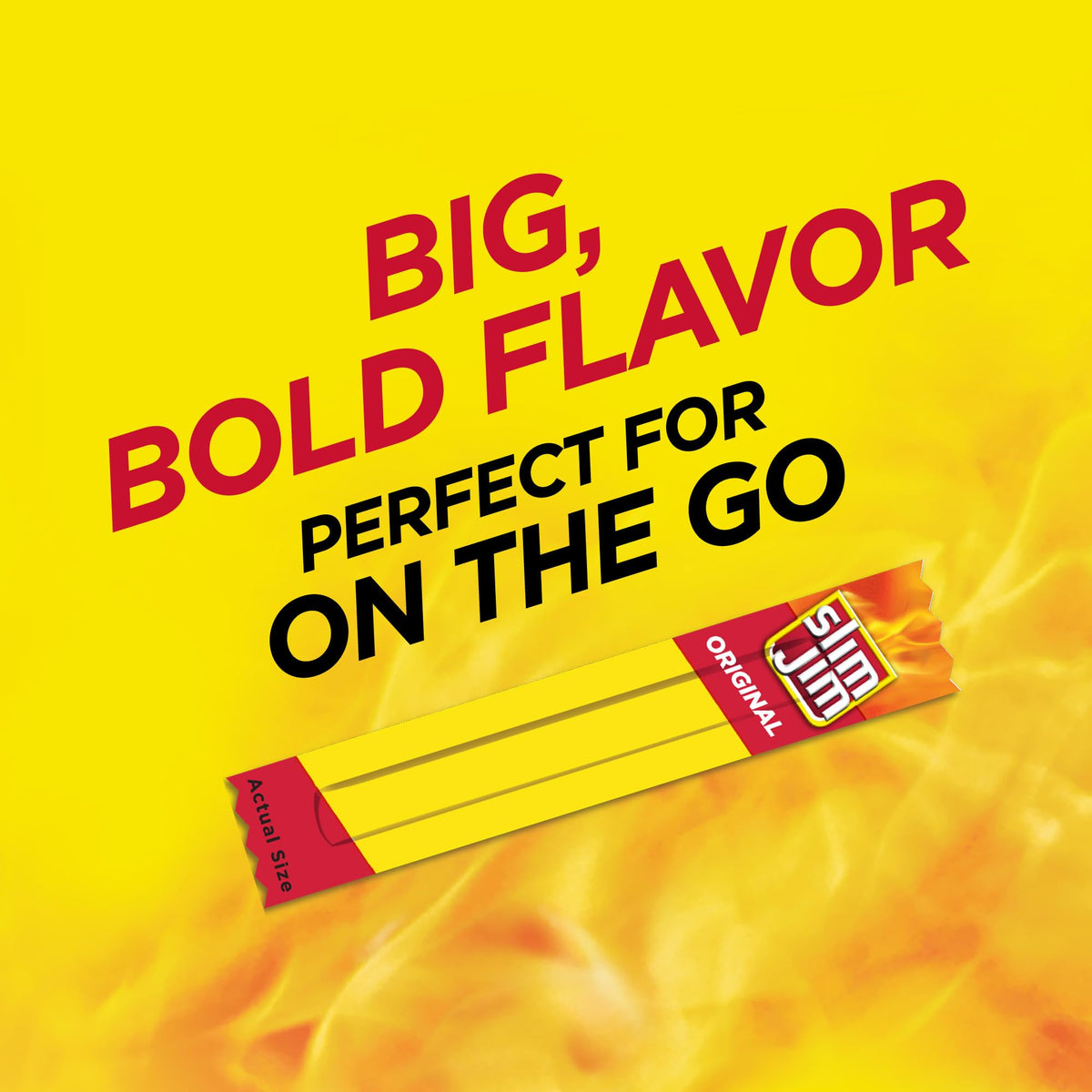 Slim Jim Original Snack Size Smoked Meat Sticks – 6g Protein, 100 Count Box