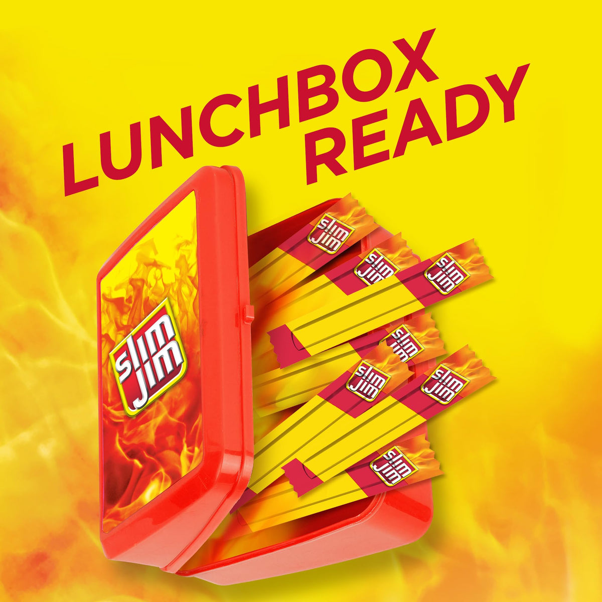 Slim Jim Smoked Meat Sticks Original – 6g Protein, Snack Size Pack of 2 (100 sticks each)