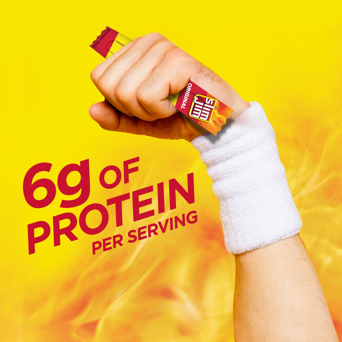 Slim Jim Smoked Meat Sticks Original – 6g Protein, Snack Size Pack of 2 (100 sticks each)